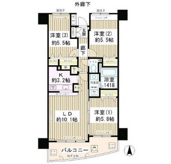 東京都江東区大島１丁目 賃貸マンション 3LDK