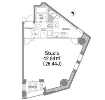 東京都港区元赤坂１丁目 賃貸マンション 1K